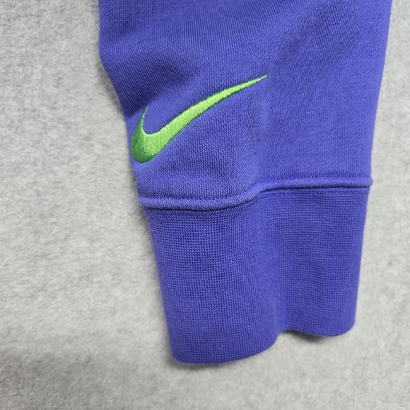 Nike Brasil Sweatshirt Mens Large Purple Crewneck Pullover Soccer Swoosh‎ Patch - Picture 10 of 16
